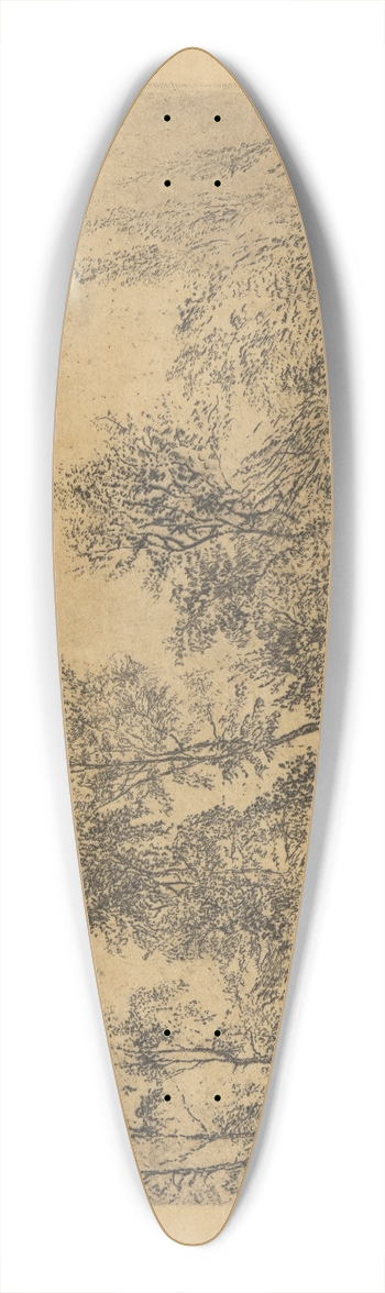 James Ensor - Windstoot in het geboomte 39.3 inch art pintail longboard deck