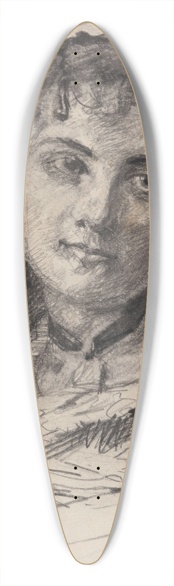 James Ensor - Woman 39.3 inch art pintail longboard deck