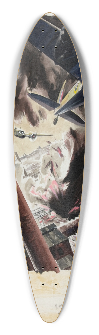 James Gardner - Bombing scene 39.3 inch art pintail longboard deck