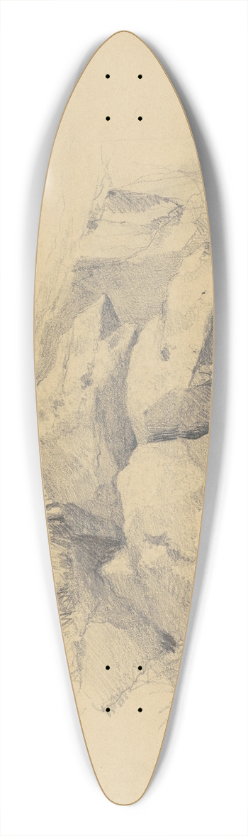 James Goodwyn Clonney - Rocks 39.3 inch art pintail longboard deck