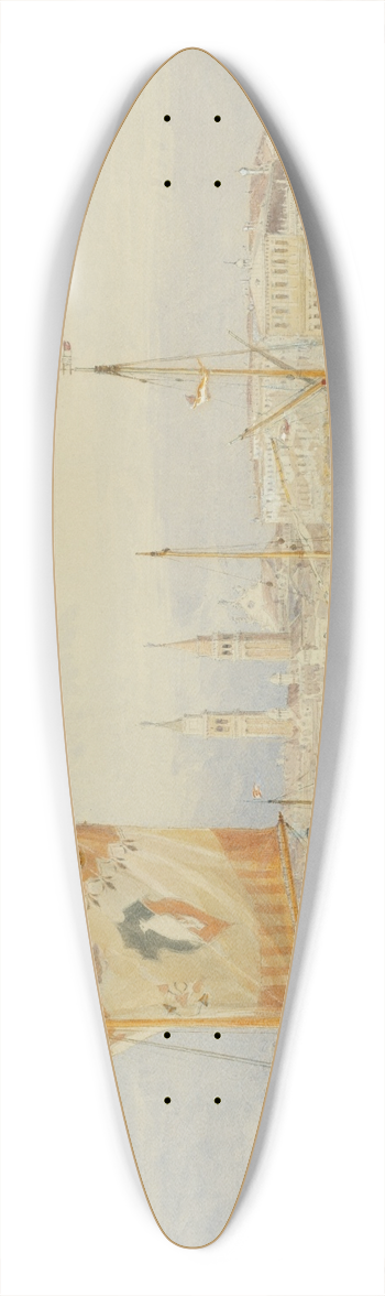 James Holland - The Saint Marks Basin, Venice 39.3 inch art pintail longboard deck