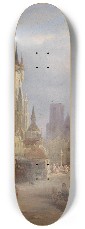 Joseph Barter - Der Markttag 8.25 inch art skate deck