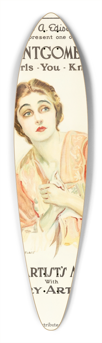James Montgomery Flagg - The Artists Model 39.3 inch art pintail longboard deck
