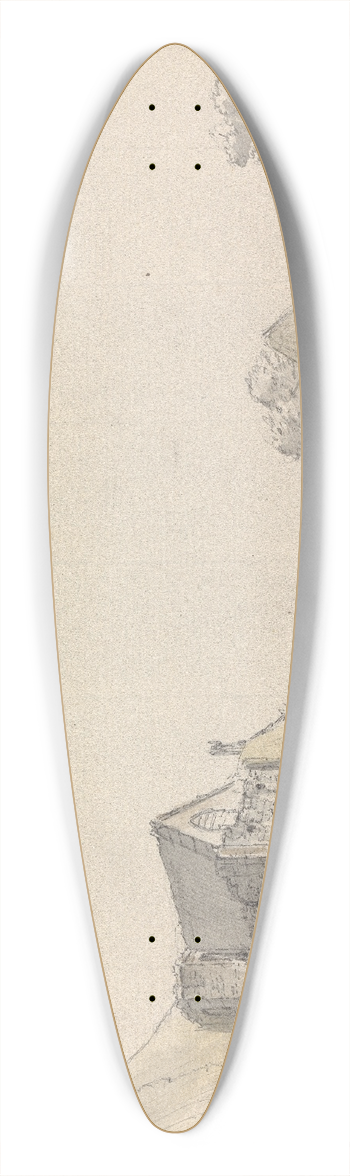 James Moore - Abbotsbury Abbey, Dorset, England. 39.3 inch art pintail longboard deck