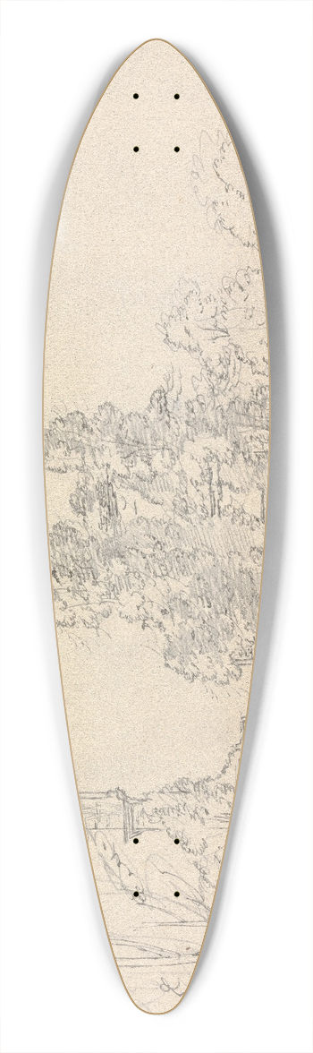 James Moore - Berry Pomeroy Castle, Devon, England 39.3 inch art pintail longboard deck