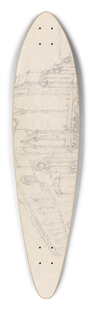 James Moore - Binham Priory, Norfolk, England 39.3 inch art pintail longboard deck