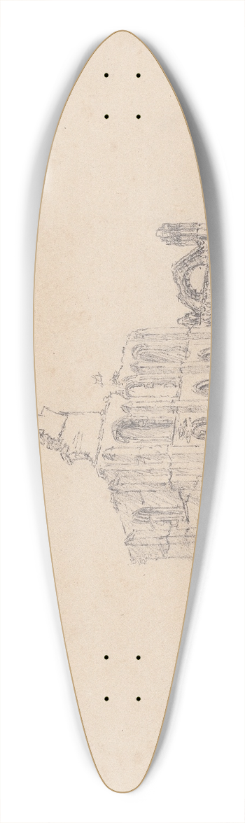 James Moore - Elgin Cathedral, Scotland 39.3 inch art pintail longboard deck