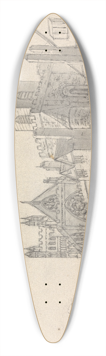 James Moore - Exeter Cathedral, Devon, England 39.3 inch art pintail longboard deck