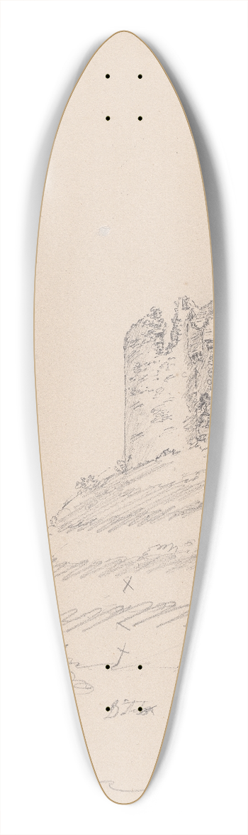 James Moore - Kendal Castle, England 39.3 inch art pintail longboard deck