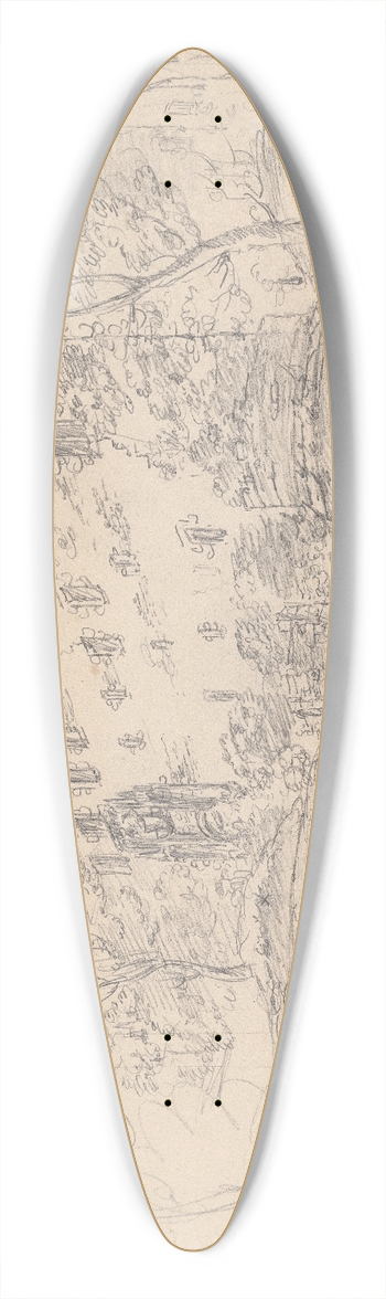 James Moore - Linlithgow Palace, West Lothian, Scotland 39.3 inch art pintail longboard deck
