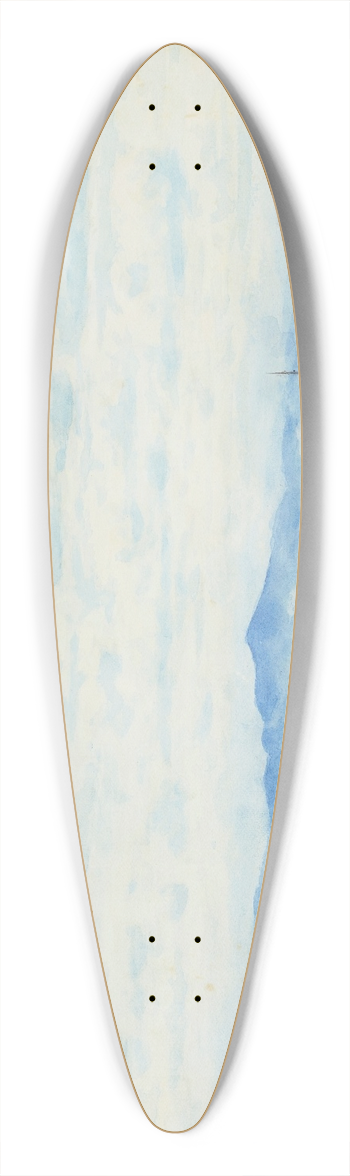 James Nairn - Wellington Harbour 39.3 inch art pintail longboard deck