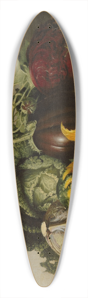 James Peale - Still Life, Balsam Apple and Vegetables 39.3 inch art pintail longboard deck