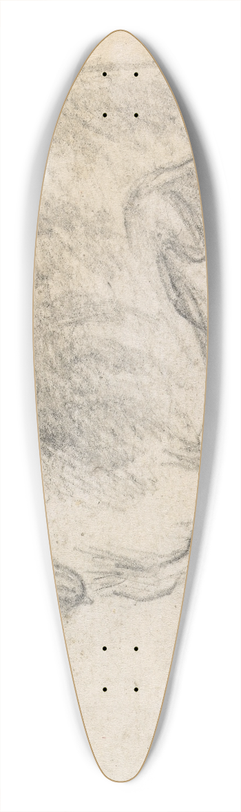 James Seymour - A Hound Facing Left 39.3 inch art pintail longboard deck