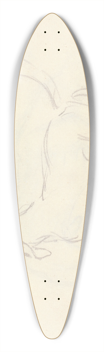 James Seymour - A Hound with head up 39.3 inch art pintail longboard deck