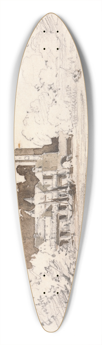 James Stark - Fullham Church 39.3 inch art pintail longboard deck