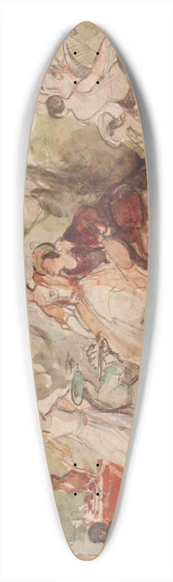 James Stephanoff - Fete Champetre 39.3 inch art pintail longboard deck