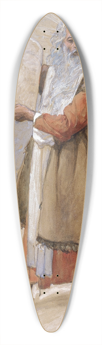James Tissot - Moses and the Ten Commandments 39.3 inch art pintail longboard deck