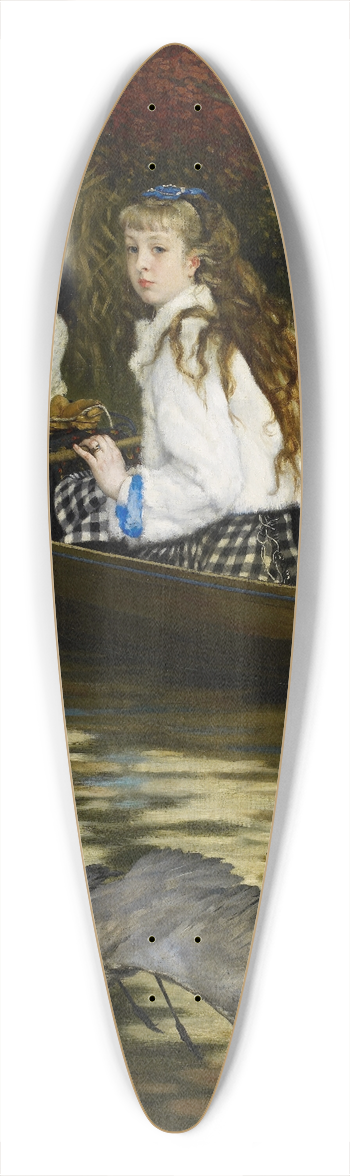James Tissot - On the Thames, A Heron 39.3 inch art pintail longboard deck