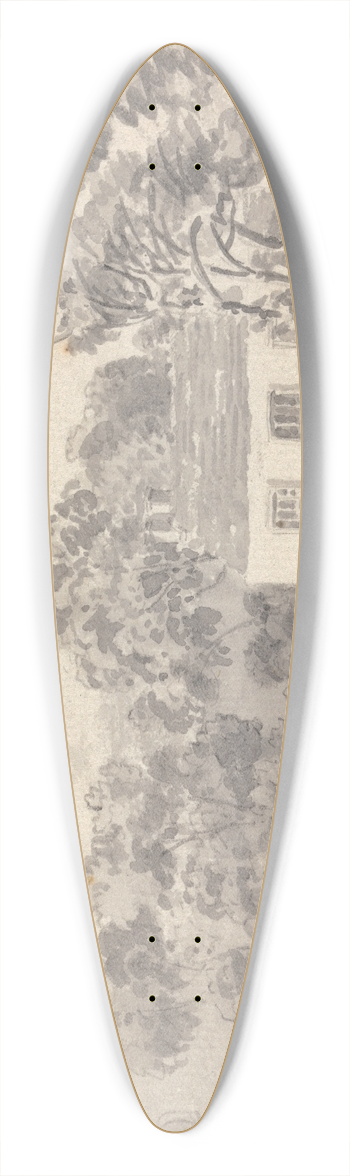 James Ward - House among Trees 39.3 inch art pintail longboard deck