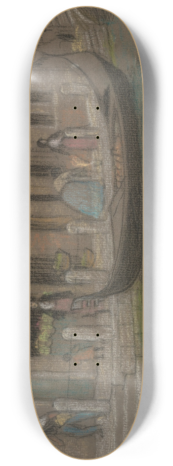 Joseph Edward Southall - A canal in Venice 8.25 inch art skate deck