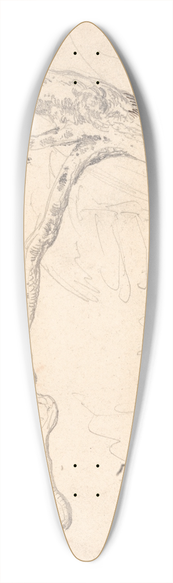 James Ward - Tree Study 39.3 inch art pintail longboard deck