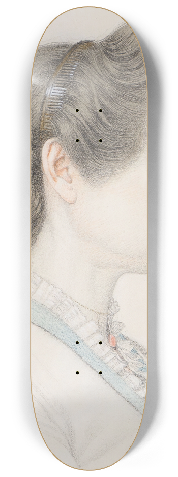 Joseph Edward Southall - Portrait of a lady in profile 8.25 inch art skate deck