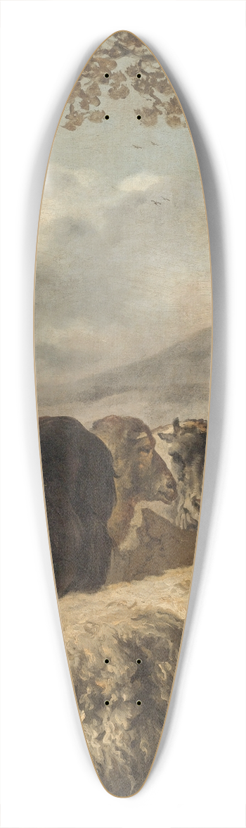 Jan Baptist Weenix - Shepherd Boy With Sheep And Goats 39.3 inch art pintail longboard deck