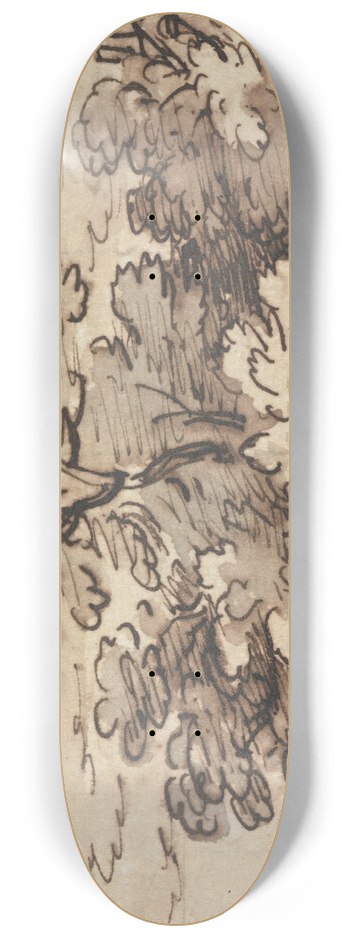 Joseph Farington - A Group of Trees 8.25 inch art skate deck