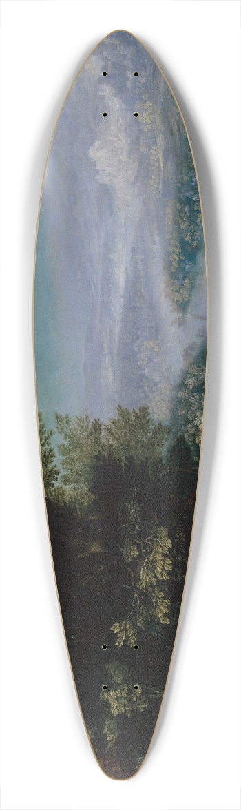 Jan Brueghel The Elder - Wooded River Valley with Road 39.3 inch art pintail longboard deck