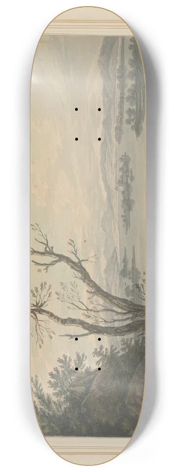 Joseph Farington - View across Windermere looking to the Great Island 8.25 inch art skate deck