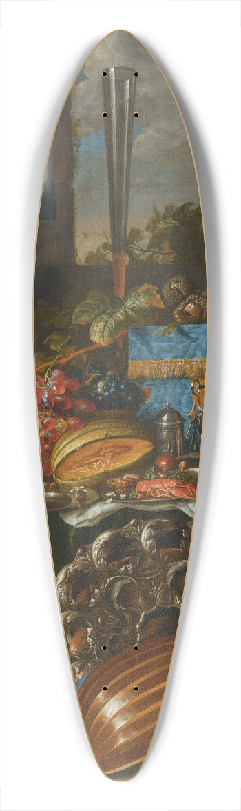 Jan Davidsz de Heem - A banquet still life 39.3 inch art pintail longboard deck