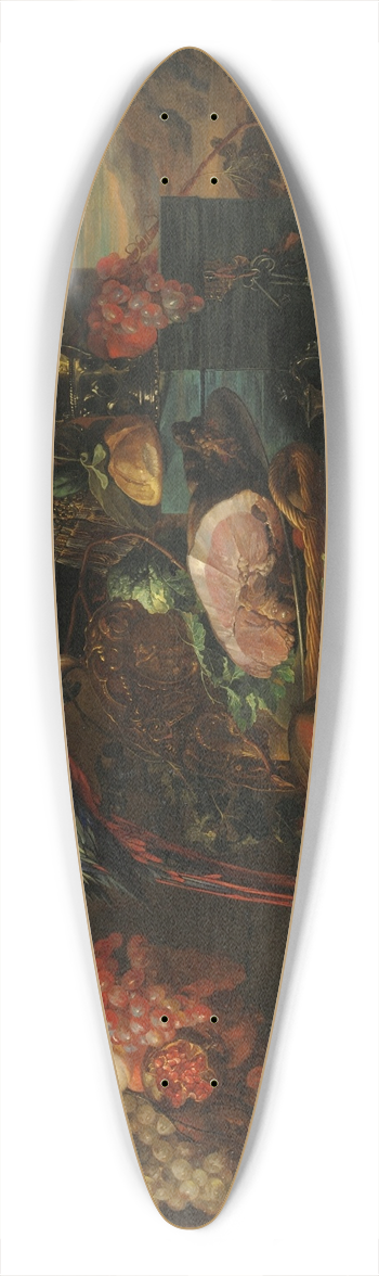 Jan Davidsz de Heem - Still Life With Fruit, Oysters And A Parrot 39.3 inch art pintail longboard deck