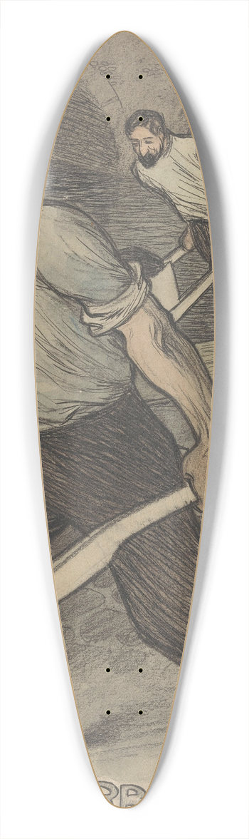 Jan de Waardt - Arbeid 39.3 inch art pintail longboard deck