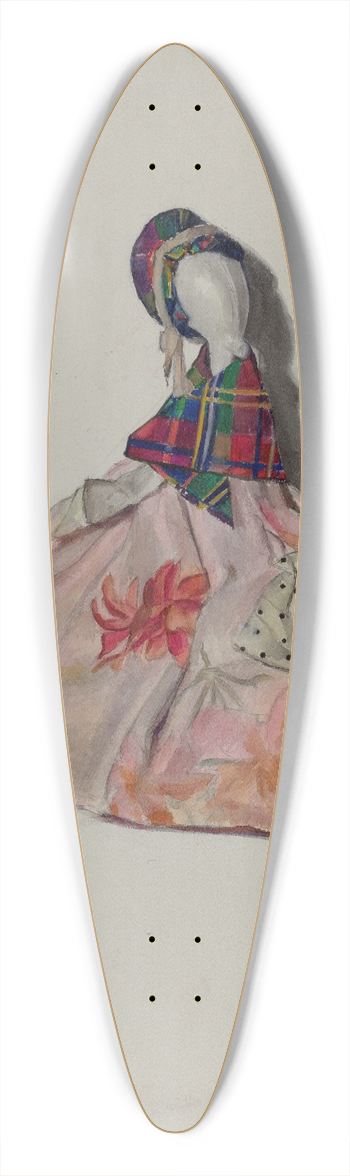 Jane Iverson - Clay Pipe Doll 39.3 inch art pintail longboard deck