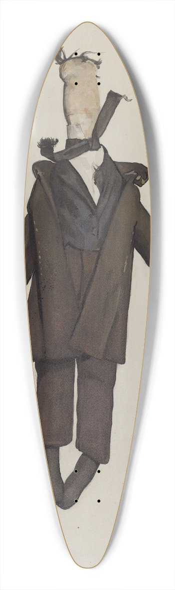 Jane Iverson - Rag Doll 39.3 inch art pintail longboard deck