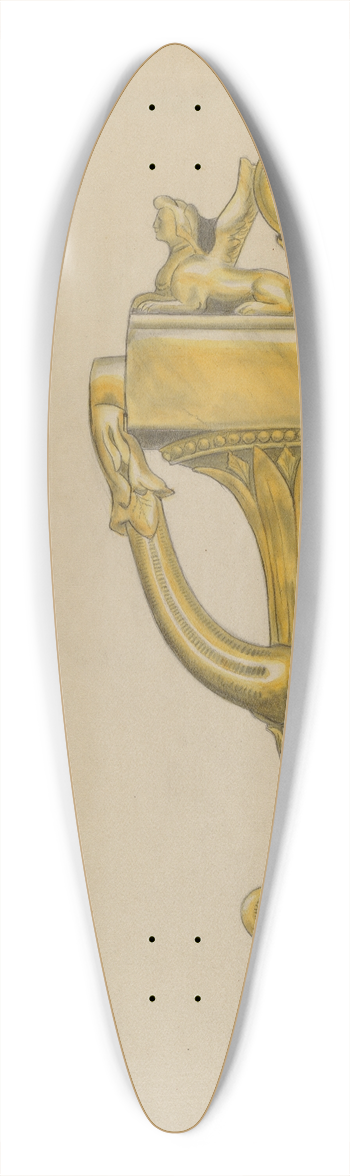 Janet Riza - Door Knocker 39.3 inch art pintail longboard deck