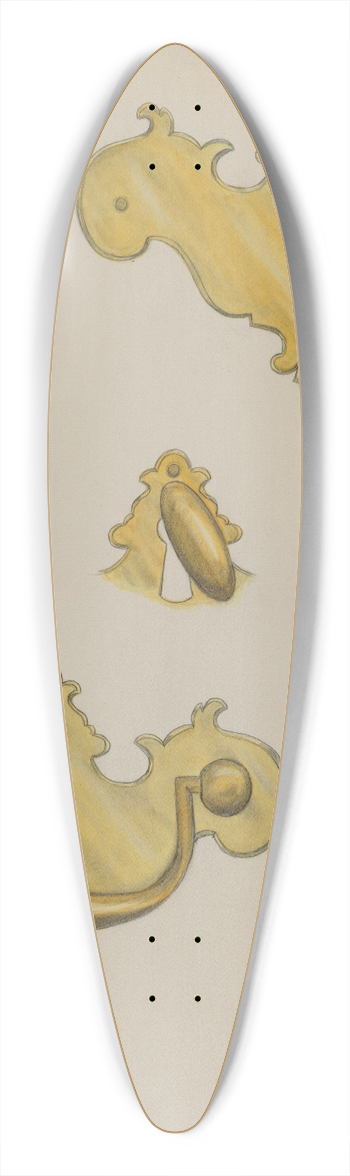Janet Riza - Drawer Pull 39.3 inch art pintail longboard deck