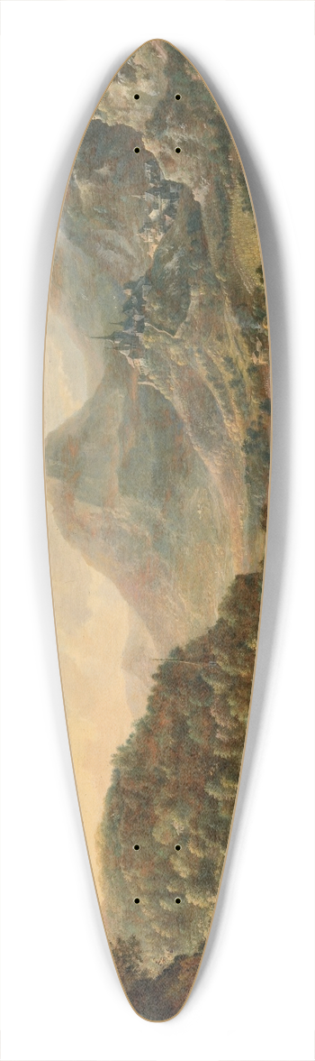 Jan Griffier - A River Landscape 39.3 inch art pintail longboard deck