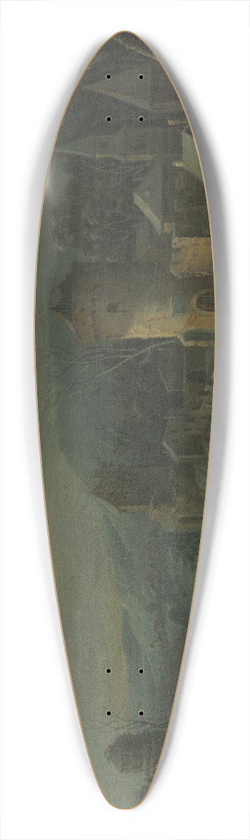 Jan Griffier - Winter Landscape 39.3 inch art pintail longboard deck