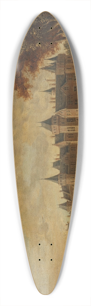 Jan Jacobsz. van der Croos - Egmond castle 39.3 inch art pintail longboard deck
