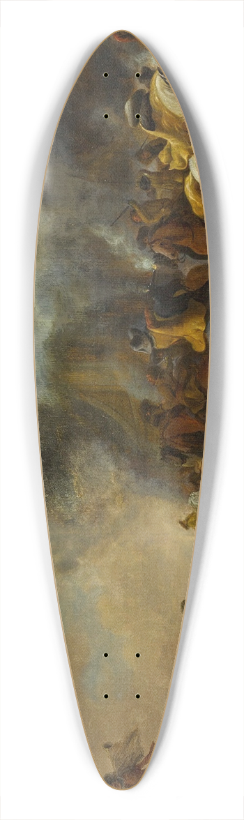 Jan Jacobsz. van der Stoffe - A cavalry skirmish 39.3 inch art pintail longboard deck