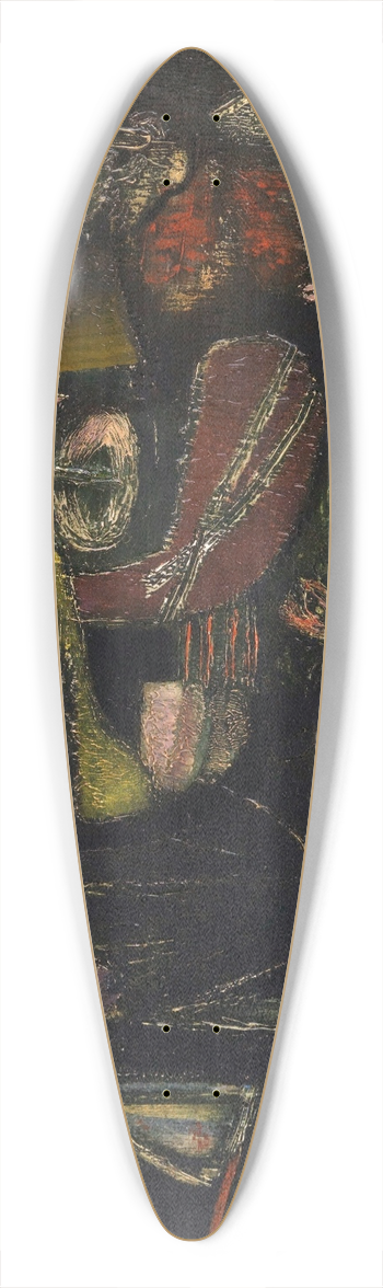 Jankel Adler - Old man looking into a room 39.3 inch art pintail longboard deck