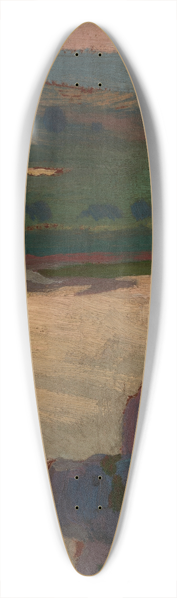 Jan Stanislawski - Evening on the Vistula River 39.3 inch art pintail longboard deck