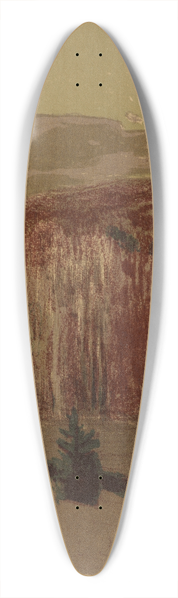 Jan Stanislawski - Landscape with a birch grove 39.3 inch art pintail longboard deck