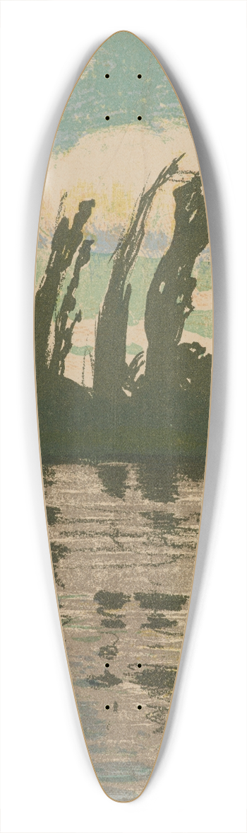 Jan Stanislawski - Poplars 39.3 inch art pintail longboard deck