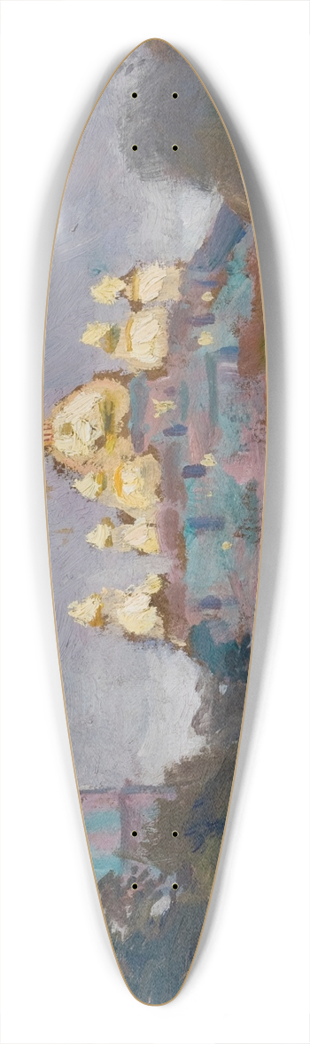 Jan Stanislawski - St Michaels Monastery in Kyiv 39.3 inch art pintail longboard deck