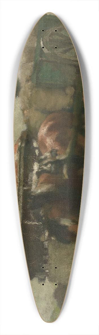 Jan Stobbaerts - The Windmill at Kiel 39.3 inch art pintail longboard deck