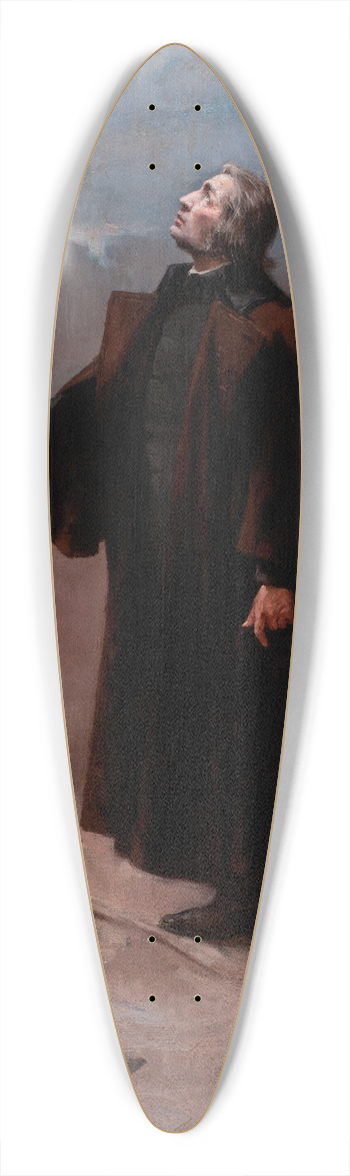 Jan Styka - Mickiewicz as a Pilgrim 39.3 inch art pintail longboard deck