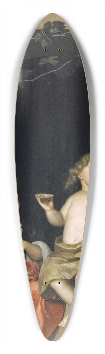 Jan Tilius - Two Children at a Window, Looking at a Soap Bubble 39.3 inch art pintail longboard deck