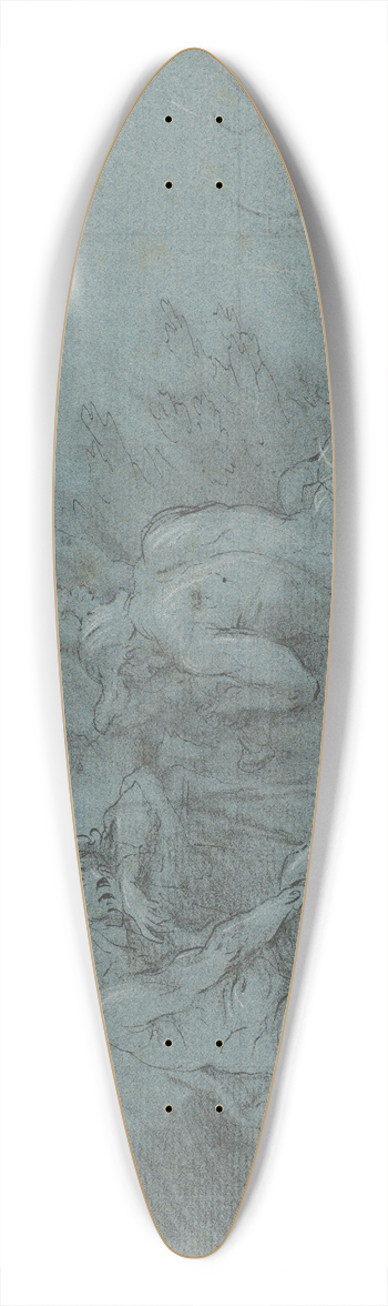 Januarius Zick - Mercury and Argus 39.3 inch art pintail longboard deck